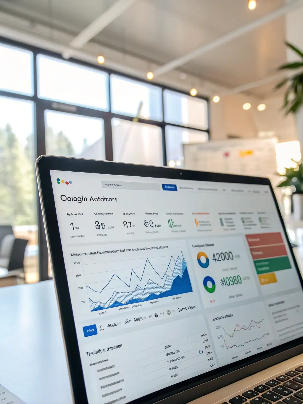 A focused image of a Google Ads dashboard, highlighting key metrics and campaign performance for an Italian SME, showcasing the effectiveness of online advertising.